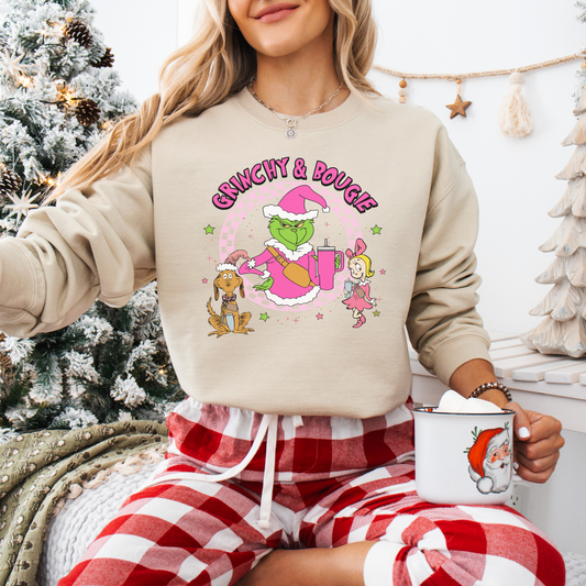 CHRISTMAS BOUGIE CREWNECK SWEATSHIRT (TAN)