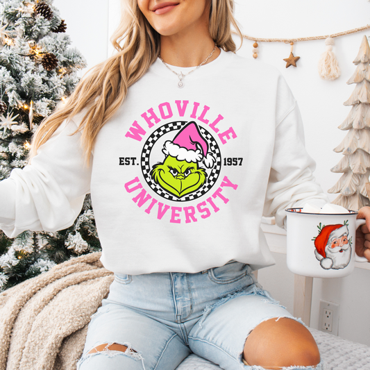 WHOV UNIVERSITY CREWNECK SWEATSHIRT (WHITE)