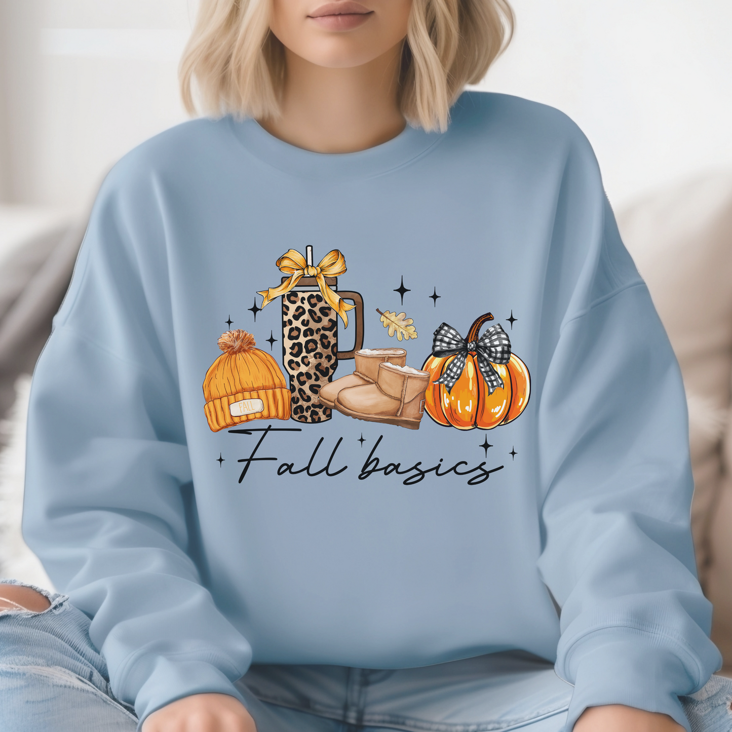 Fall Basics Crewneck (Light Blue)