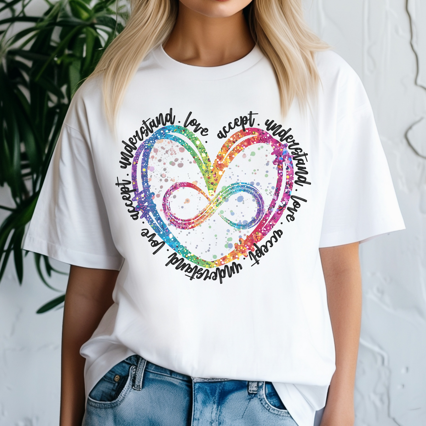 Autism Heart T-shirt (white)