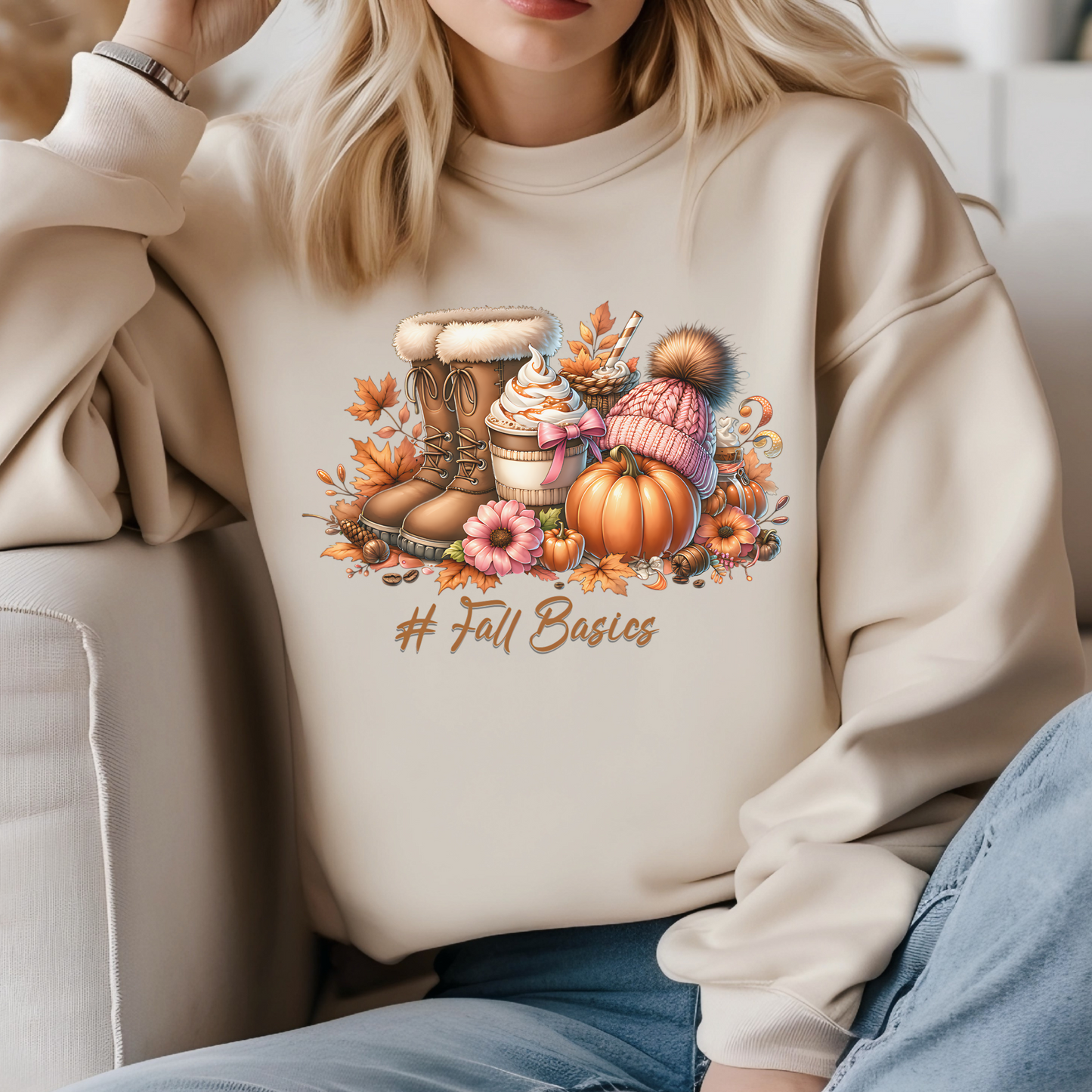 Fall Basics Crewneck (Tan)