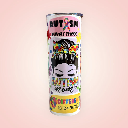 Autism Mom 20oz Stainless Steel Tumbler