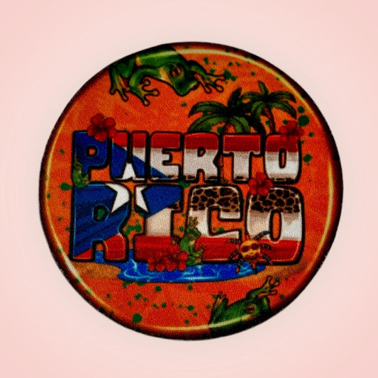 Rubber Puerto Rico coaster