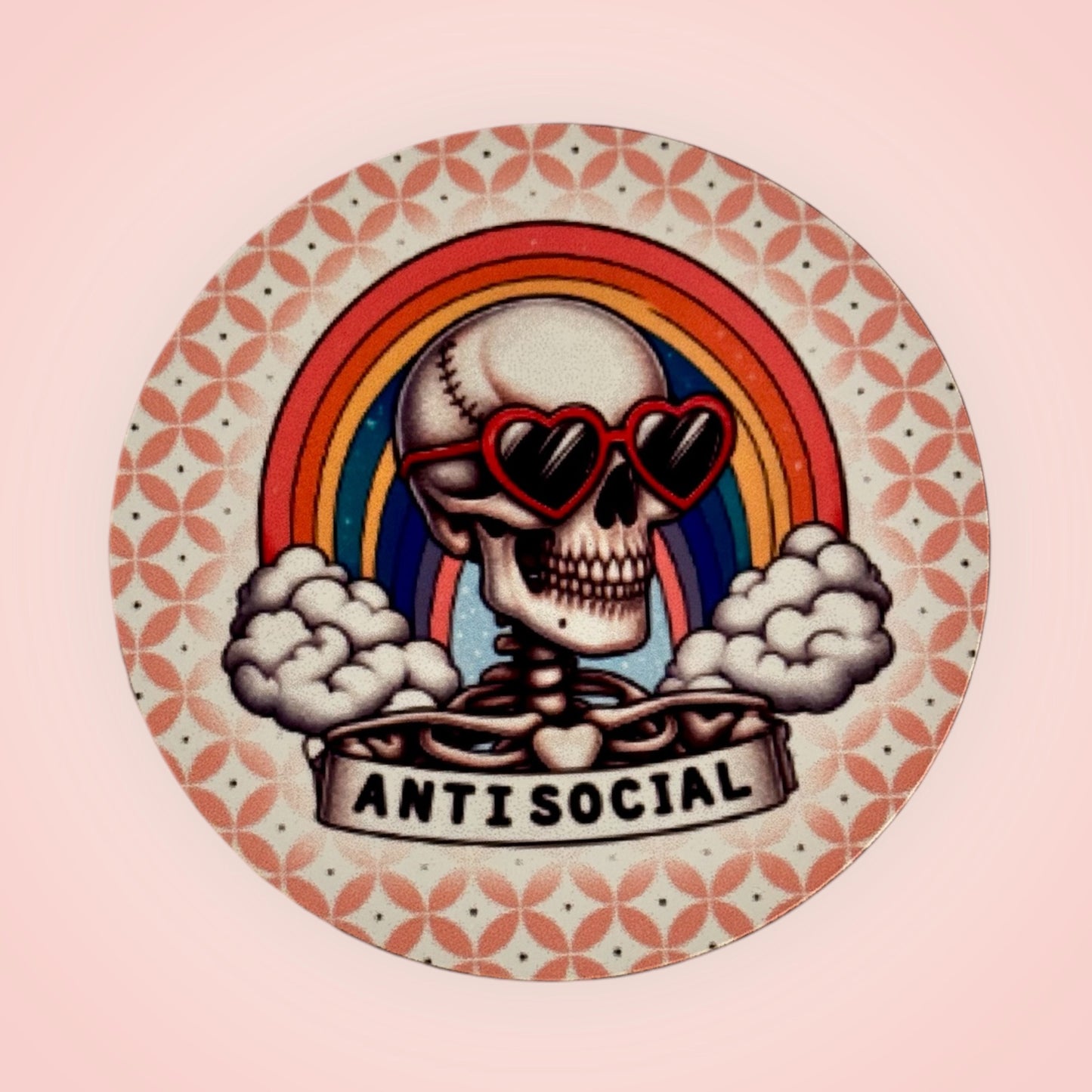 Antisocial Skeleton Coaster