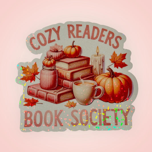 Vinyl Sticker (Cozy Readers Book Society)