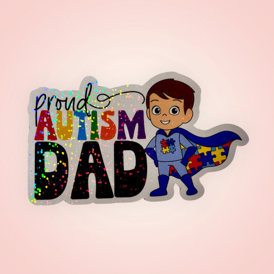 Vinyl Sticker (Proud Autism Dad)