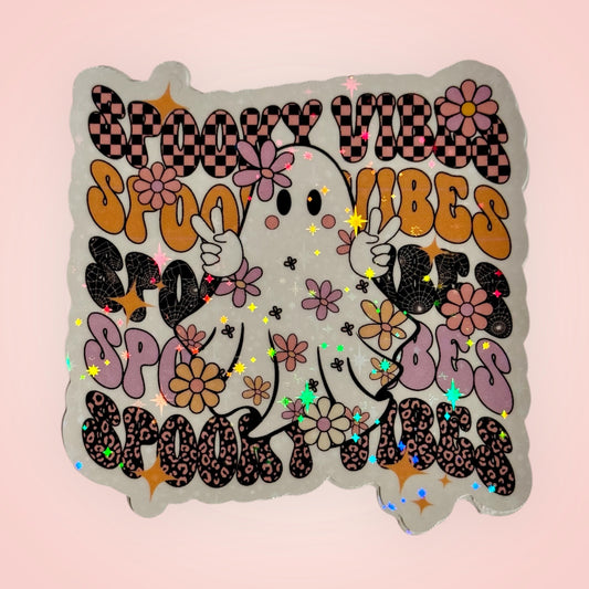 Vinyl Sticker (Spooky Vibes Ghost)