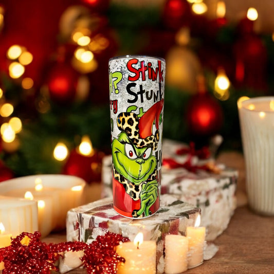 20oz Stainless Steel Tumbler (Christmas Stink Stunk)