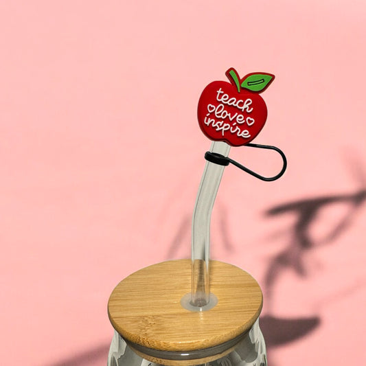 Teach Love Inspire Straw Topper